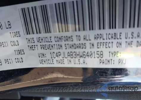 2017 Jeep Cherokee Sport Fwd из США, поврежденный, VIN 1C4PJLAB3HW640158